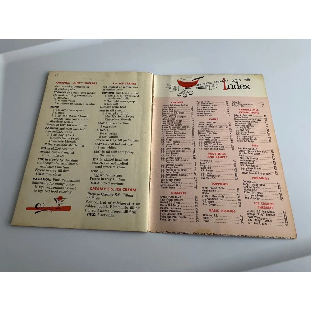 VTG 1957 Nestle Semi‎ Sweet Chocolate Kitchen Recipes Booklet Toll House Cookie